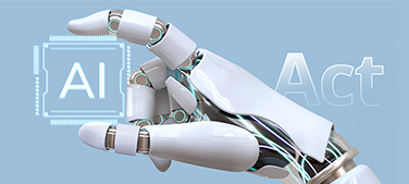 Robot Hand Holding an “AI” Sign