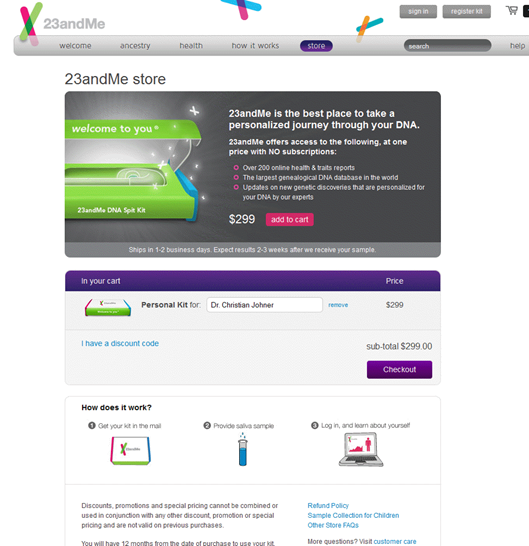 23andMe Selbstexperiment