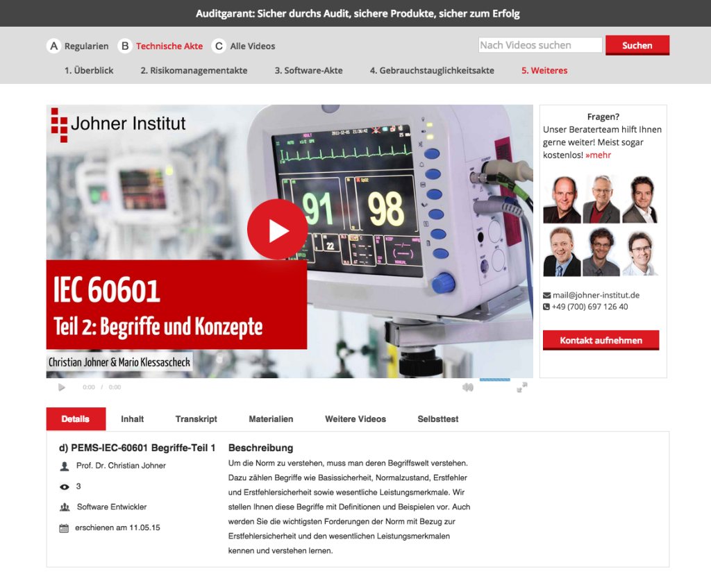 Videotrainings-IEC-60601-1
