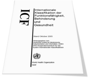 ICF: Deckblatt der Internationale Klassifikation von Funktionsfähigkeit Behinderung und Gesundheit