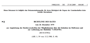 Richtlinie 80/181/EWG