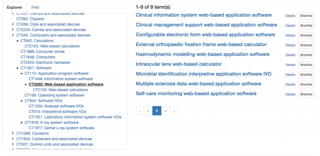 GMDN Codes für Software