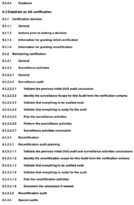 Screenshot der ISO 27034-4: Außer Überschriften enthält der Normenentwurf stellenweise nichts.