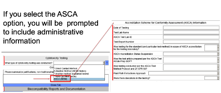 Bei eStar lässt sich ASCA als Testverfahren auswählen.