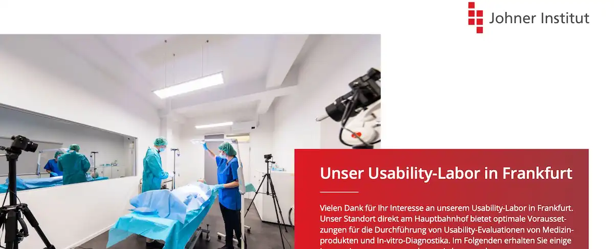 Usability lab in Frankfurt