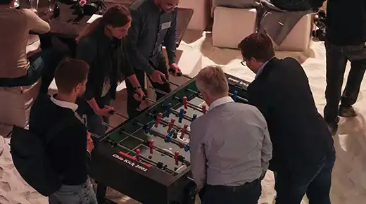 Table Soccer at an Evening Event
