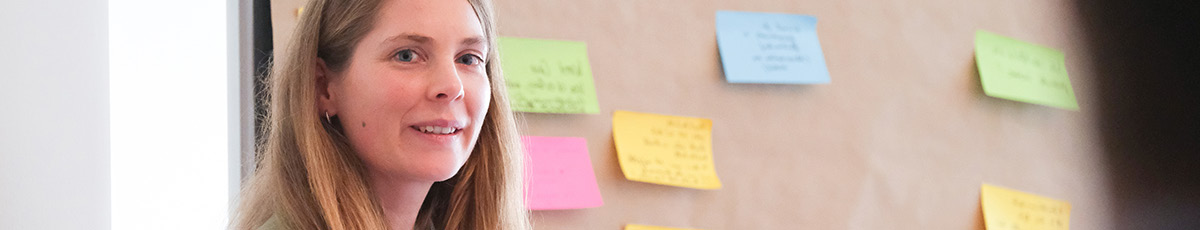 Expertin bei einer Präsentation