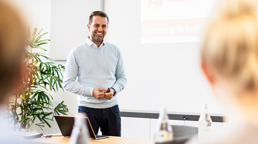 Präsentation eines Experten