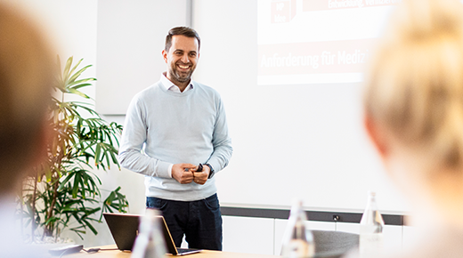 Präsentation eines Experten