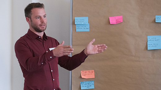 Experte bei einer Präsentation