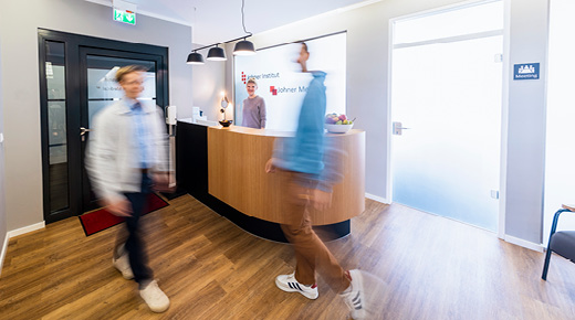 Büro-Empfang des Johner Instituts in Frankfurt