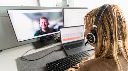 Remote Meeting am Computer